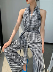 ＜インスタグラマー様ご愛用＞　ギンガムチェックドレープネックロンパース　２色展開 - select store mirror me＜インスタグラマー様ご愛用＞　ギンガムチェックドレープネックロンパース　２色展開179529232mirror meselect store mirror me179529232S