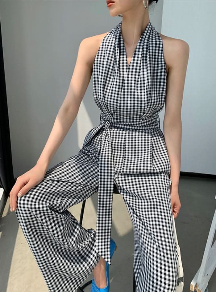 ＜インスタグラマー様ご愛用＞　ギンガムチェックドレープネックロンパース　２色展開 - select store mirror me＜インスタグラマー様ご愛用＞　ギンガムチェックドレープネックロンパース　２色展開179529232mirror meselect store mirror me179529232S