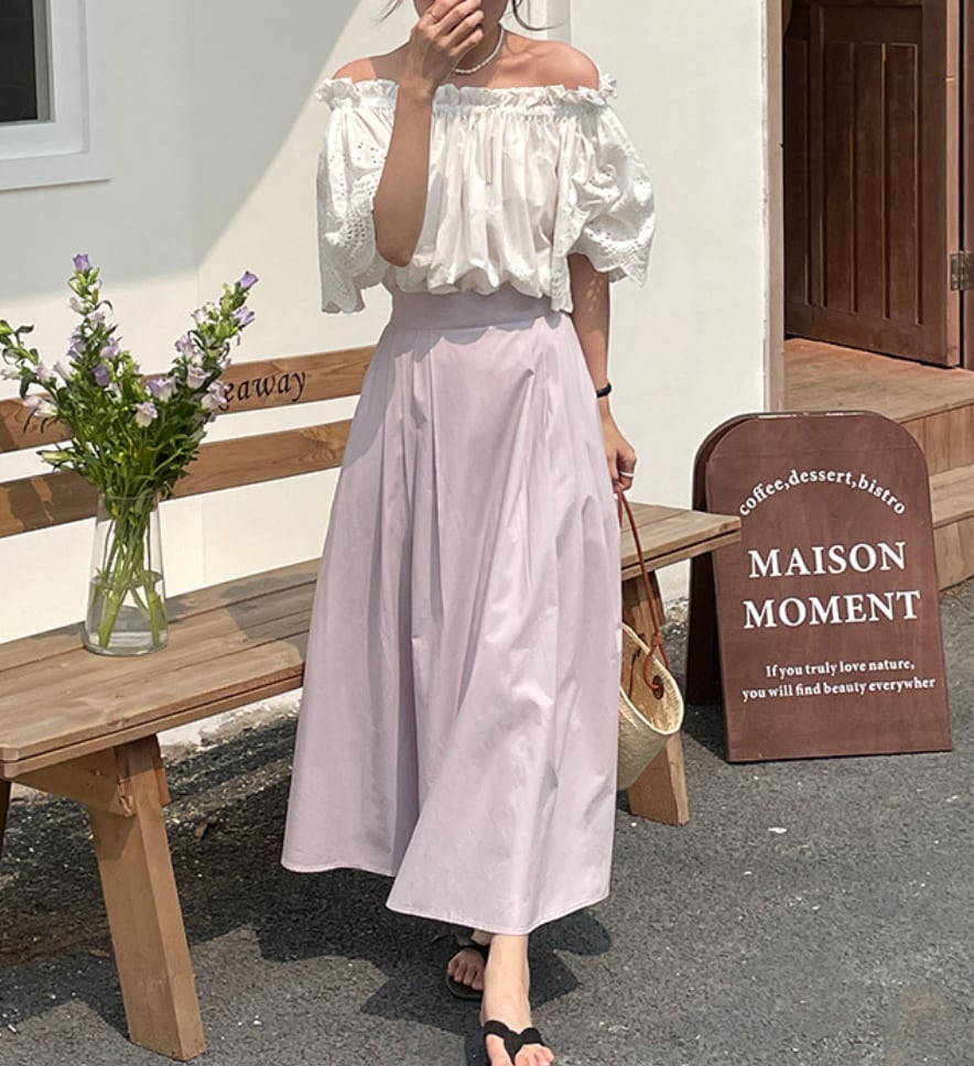 スカラップレースオフショルダートップス　２色展開 - select store mirror meスカラップレースオフショルダートップス　２色展開179662655mirror meselect store mirror me179662655ホワイト