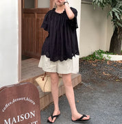 スカラップレースオフショルダートップス　２色展開 - select store mirror meスカラップレースオフショルダートップス　２色展開179662655mirror meselect store mirror me179662655ホワイト