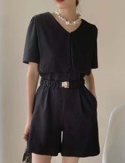 【動画あり】デザインカラー半袖ロンパース　２色展開 - select store mirror me【動画あり】デザインカラー半袖ロンパース　２色展開179961850mirror meselect store mirror me179961850キャメルM