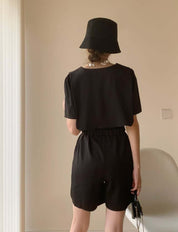 【動画あり】デザインカラー半袖ロンパース　２色展開 - select store mirror me【動画あり】デザインカラー半袖ロンパース　２色展開179961850mirror meselect store mirror me179961850キャメルM