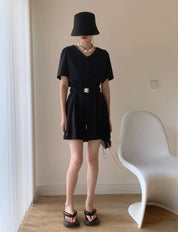 【動画あり】デザインカラー半袖ロンパース　２色展開 - select store mirror me【動画あり】デザインカラー半袖ロンパース　２色展開179961850mirror meselect store mirror me179961850キャメルM