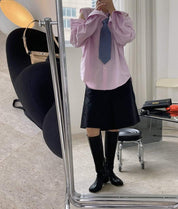 【動画あり】カットショルダーロングスリーブシャツ　２色展開 - select store mirror me【動画あり】カットショルダーロングスリーブシャツ　２色展開180843365mirror meselect store mirror me180843365ホワイト