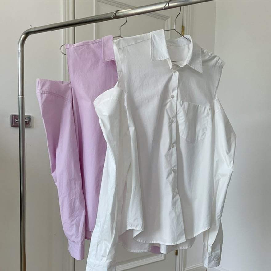 【動画あり】カットショルダーロングスリーブシャツ　２色展開 - select store mirror me【動画あり】カットショルダーロングスリーブシャツ　２色展開180843365mirror meselect store mirror me180843365ホワイト