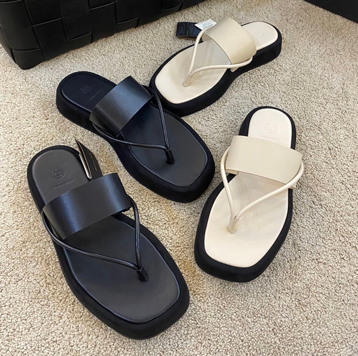 シンプルダブルラバーサンダル　２色展開 - select store mirror meシンプルダブルラバーサンダル　２色展開181849743mirror meselect store mirror me181849743ホワイト22.5cm