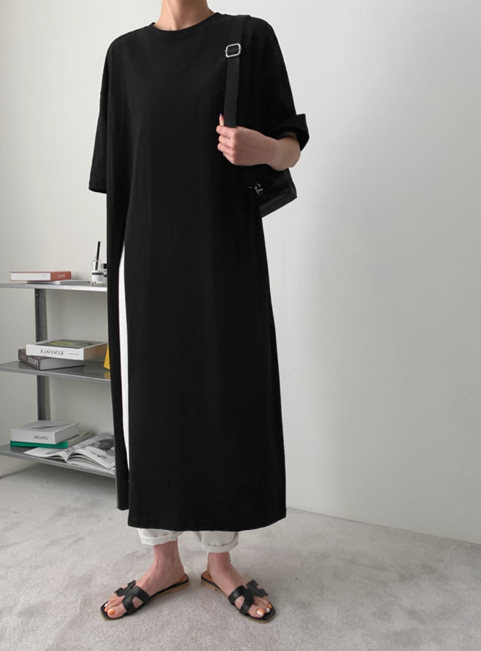 ビッグスリットロングシャツトップス　２色展開 - select store mirror meビッグスリットロングシャツトップス　２色展開182949069mirror meselect store mirror me182949069ホワイトS