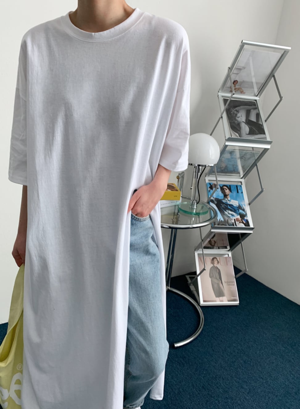 ビッグスリットロングシャツトップス　２色展開 - select store mirror meビッグスリットロングシャツトップス　２色展開182949069mirror meselect store mirror me182949069ホワイトS