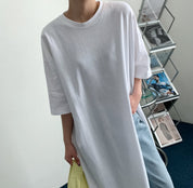 ビッグスリットロングシャツトップス　２色展開 - select store mirror meビッグスリットロングシャツトップス　２色展開182949069mirror meselect store mirror me182949069ホワイトS