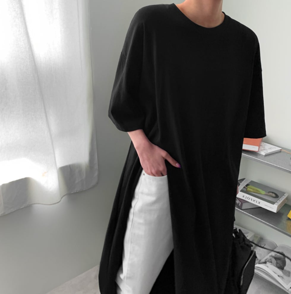 ビッグスリットロングシャツトップス　２色展開 - select store mirror meビッグスリットロングシャツトップス　２色展開182949069mirror meselect store mirror me182949069ホワイトS