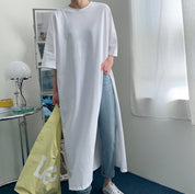 ビッグスリットロングシャツトップス　２色展開 - select store mirror meビッグスリットロングシャツトップス　２色展開182949069mirror meselect store mirror me182949069ホワイトS