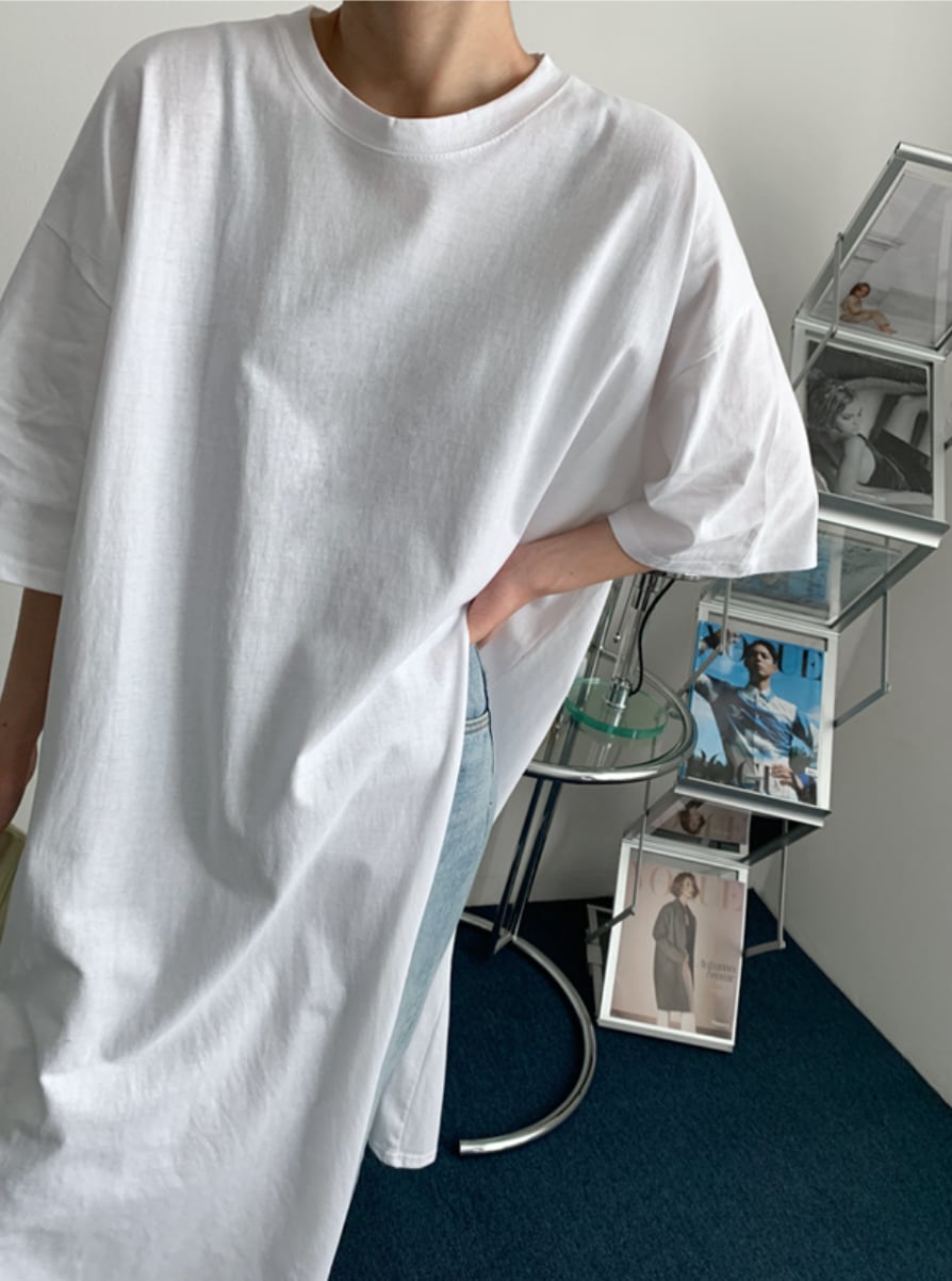 ビッグスリットロングシャツトップス　２色展開 - select store mirror meビッグスリットロングシャツトップス　２色展開182949069mirror meselect store mirror me182949069ホワイトS