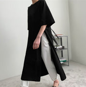 ビッグスリットロングシャツトップス　２色展開 - select store mirror meビッグスリットロングシャツトップス　２色展開182949069mirror meselect store mirror me182949069ホワイトS
