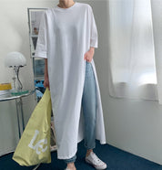 ビッグスリットロングシャツトップス　２色展開 - select store mirror meビッグスリットロングシャツトップス　２色展開182949069mirror meselect store mirror me182949069ホワイトS