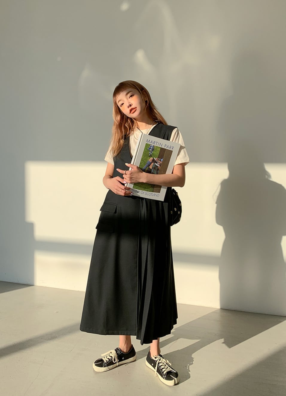 ベスト風サイドプリーツワンピース　２色展開 - select store mirror meベスト風サイドプリーツワンピース　２色展開185584752mirror meselect store mirror me185584752ベージュS