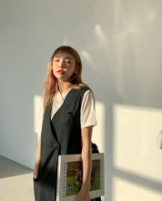 ベスト風サイドプリーツワンピース　２色展開 - select store mirror meベスト風サイドプリーツワンピース　２色展開185584752mirror meselect store mirror me185584752ベージュS