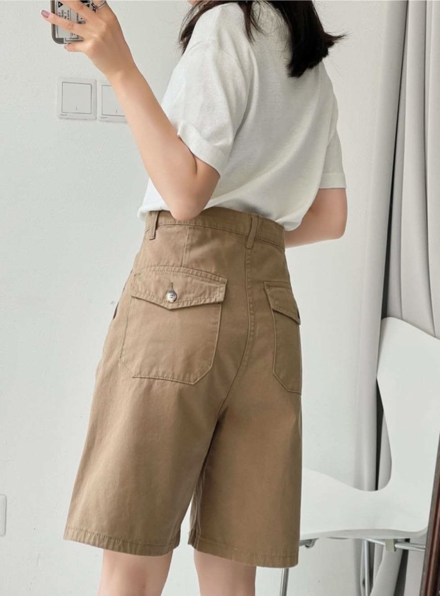 ＜サイズ展開豊富＞【動画あり】美シルエットマニッシュハーフパンツ　２色展開 - select store mirror me＜サイズ展開豊富＞【動画あり】美シルエットマニッシュハーフパンツ　２色展開186092393mirror meselect store mirror me186092393ベージュS