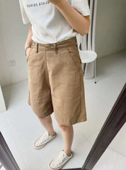 ＜サイズ展開豊富＞【動画あり】美シルエットマニッシュハーフパンツ　２色展開 - select store mirror me＜サイズ展開豊富＞【動画あり】美シルエットマニッシュハーフパンツ　２色展開186092393mirror meselect store mirror me186092393ベージュS