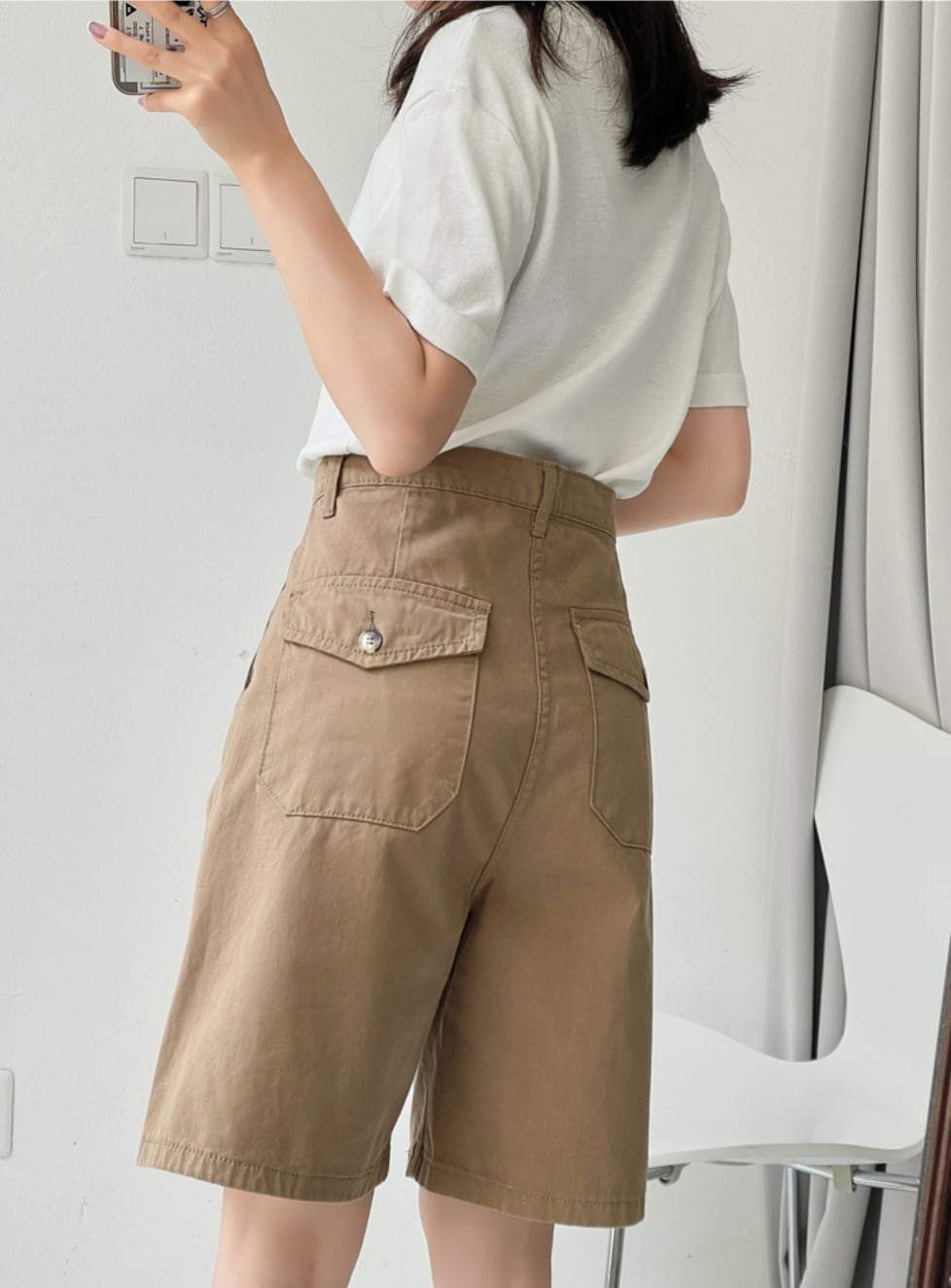 ＜サイズ展開豊富＞【動画あり】美シルエットマニッシュハーフパンツ　２色展開 - select store mirror me＜サイズ展開豊富＞【動画あり】美シルエットマニッシュハーフパンツ　２色展開186092393mirror meselect store mirror me186092393ベージュS