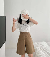 ＜サイズ展開豊富＞【動画あり】美シルエットマニッシュハーフパンツ　２色展開 - select store mirror me＜サイズ展開豊富＞【動画あり】美シルエットマニッシュハーフパンツ　２色展開186092393mirror meselect store mirror me186092393ベージュS