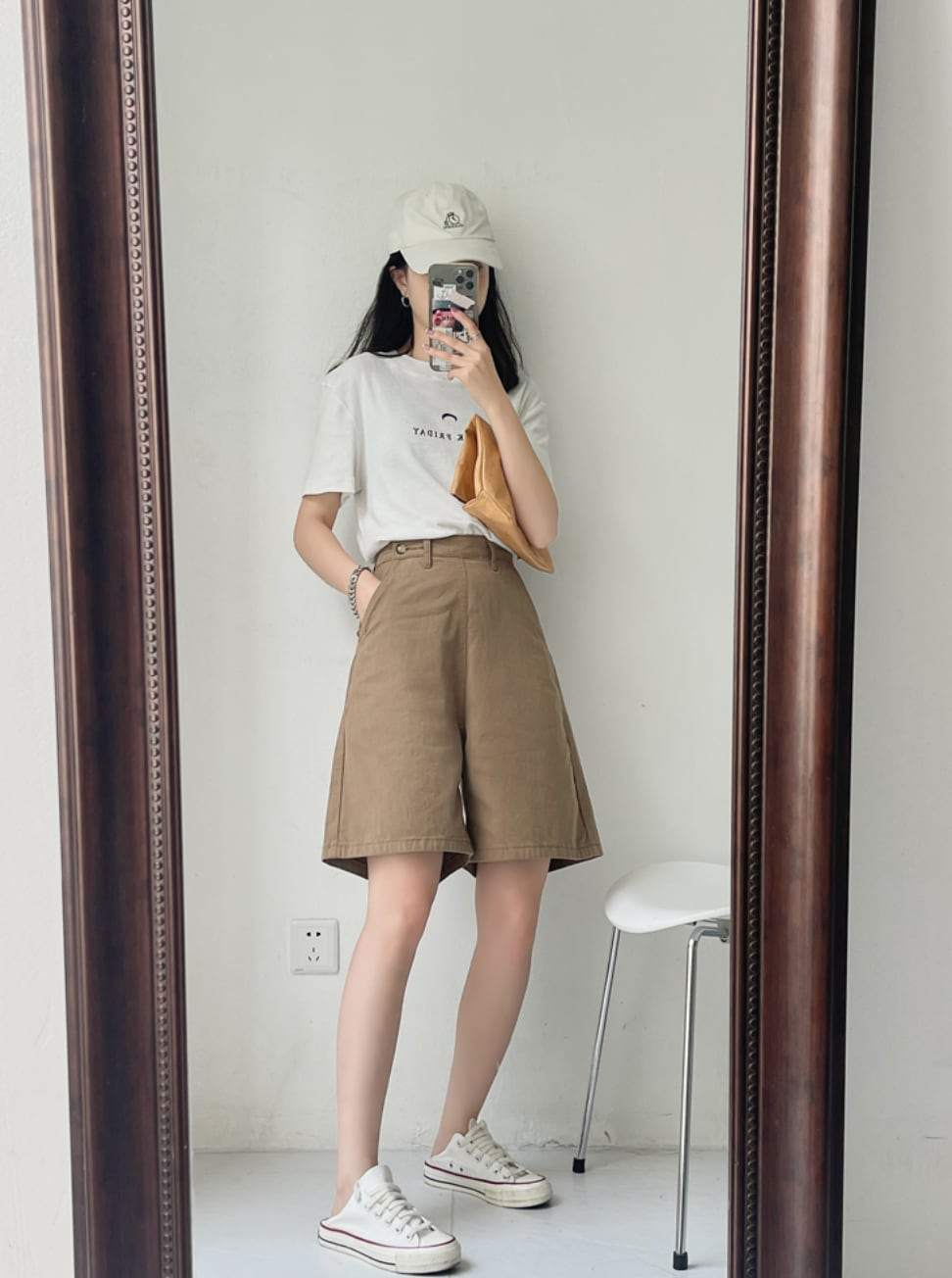 ＜サイズ展開豊富＞【動画あり】美シルエットマニッシュハーフパンツ　２色展開 - select store mirror me＜サイズ展開豊富＞【動画あり】美シルエットマニッシュハーフパンツ　２色展開186092393mirror meselect store mirror me186092393ベージュS