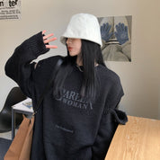 カットショルダーロゴニットトップス　２色展開 - select store mirror meカットショルダーロゴニットトップス　２色展開186797169mirror meselect store mirror me186797169グレーS