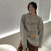 カットショルダーロゴニットトップス　２色展開 - select store mirror meカットショルダーロゴニットトップス　２色展開186797169mirror meselect store mirror me186797169グレーS
