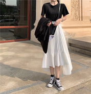アシンメトリープリーツロングスカート　２色展開 - select store mirror meアシンメトリープリーツロングスカート　２色展開187757457mirror meselect store mirror me187757457ホワイトS