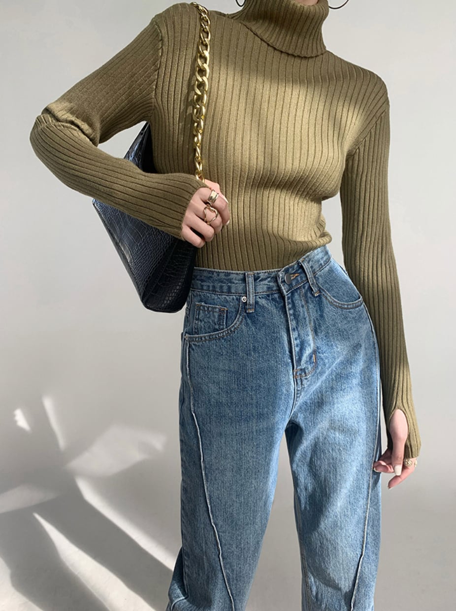 斜めライン入り美ラインストレートデニムパンツ　２色展開 - select store mirror me斜めライン入り美ラインストレートデニムパンツ　２色展開188902455mirror meselect store mirror me188902455ブルーS