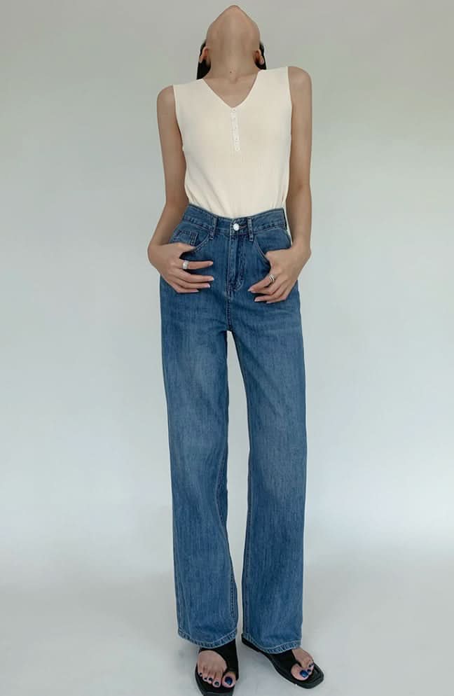 スタンダードストレートデニムパンツ　２色展開 - select store mirror meスタンダードストレートデニムパンツ　２色展開188904247mirror meselect store mirror me188904247ライトブルーS
