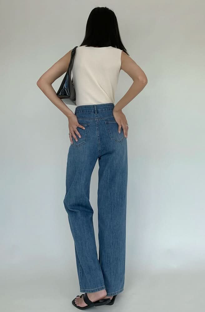 スタンダードストレートデニムパンツ　２色展開 - select store mirror meスタンダードストレートデニムパンツ　２色展開188904247mirror meselect store mirror me188904247ライトブルーS