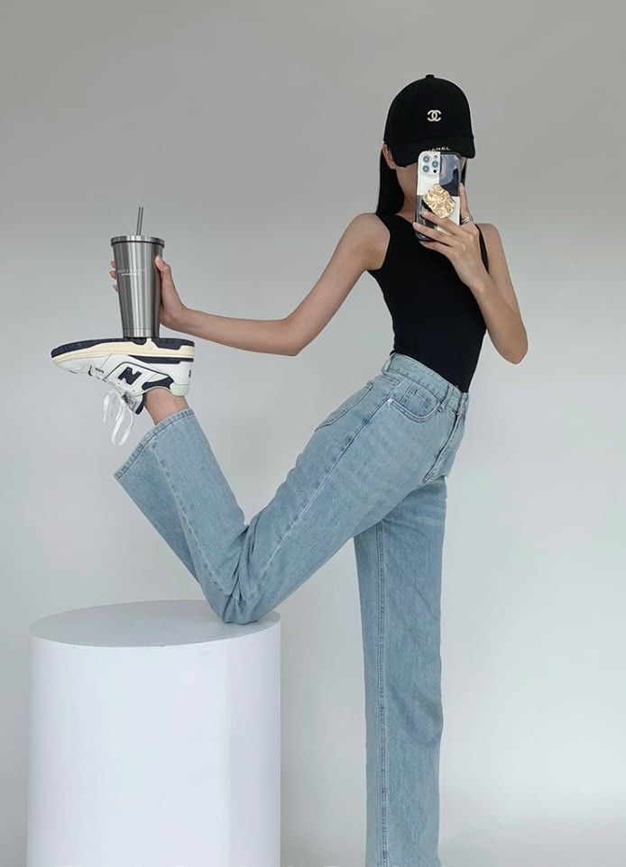 スタンダードストレートデニムパンツ　２色展開 - select store mirror meスタンダードストレートデニムパンツ　２色展開188904247mirror meselect store mirror me188904247ライトブルーS