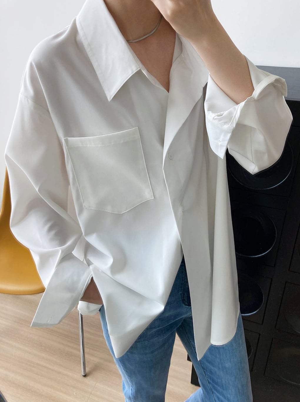 【動画あり】ゆるシルエットカッターシャツ　２色展開 - select store mirror me【動画あり】ゆるシルエットカッターシャツ　２色展開189789481mirror meselect store mirror me189789481ホワイトS