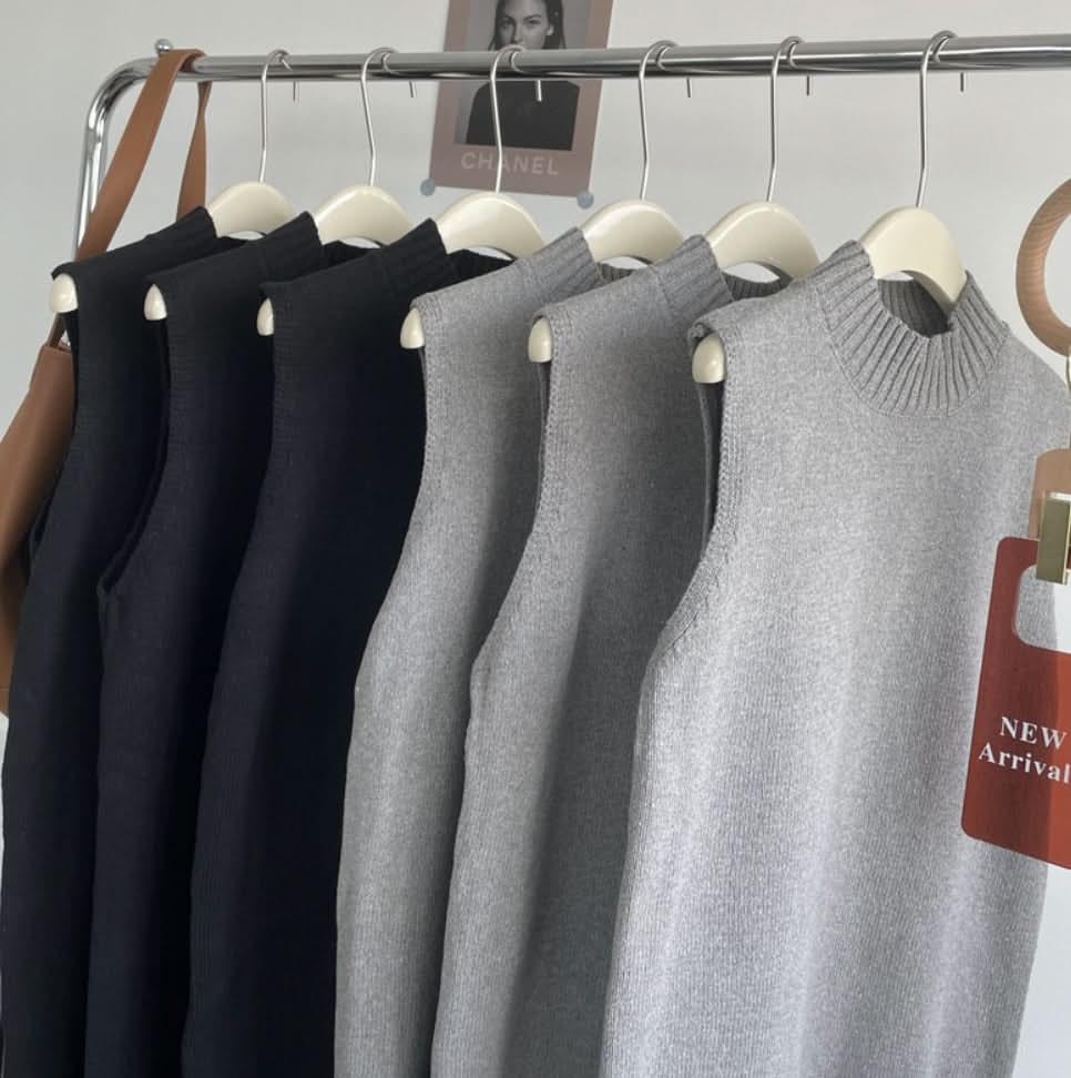 ノースリーブニットベストワンピース　２色展開 - select store mirror meノースリーブニットベストワンピース　２色展開190033051mirror meselect store mirror me190033051グレー