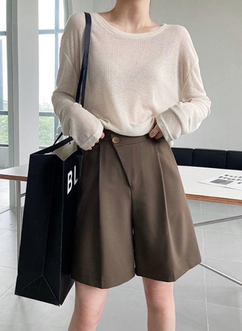 【動画あり】美シルエットマニッシュハーフパンツ　２色展開 - select store mirror me【動画あり】美シルエットマニッシュハーフパンツ　２色展開190035742mirror meselect store mirror me190035742ブラウンS