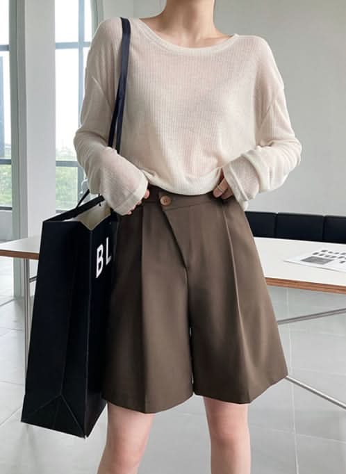 【動画あり】美シルエットマニッシュハーフパンツ　２色展開 - select store mirror me【動画あり】美シルエットマニッシュハーフパンツ　２色展開190035742mirror meselect store mirror me190035742ブラウンS