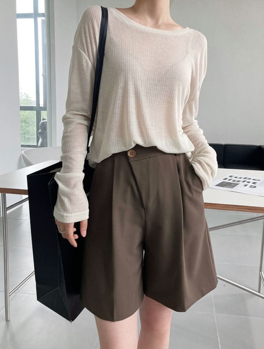【動画あり】美シルエットマニッシュハーフパンツ　２色展開 - select store mirror me【動画あり】美シルエットマニッシュハーフパンツ　２色展開190035742mirror meselect store mirror me190035742ブラウンS