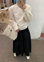 【動画あり】バックダブルリボンロングスリーブトップス　２色展開 - select store mirror me【動画あり】バックダブルリボンロングスリーブトップス　２色展開191019993mirror meselect store mirror me191019993アイボリー
