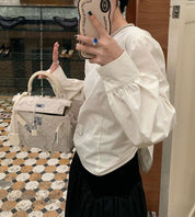 【動画あり】バックダブルリボンロングスリーブトップス　２色展開 - select store mirror me【動画あり】バックダブルリボンロングスリーブトップス　２色展開191019993mirror meselect store mirror me191019993アイボリー