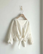 【動画あり】バックリボンラウンドネックブラウス　２色展開 - select store mirror me【動画あり】バックリボンラウンドネックブラウス　２色展開191451933mirror meselect store mirror me191451933ホワイト