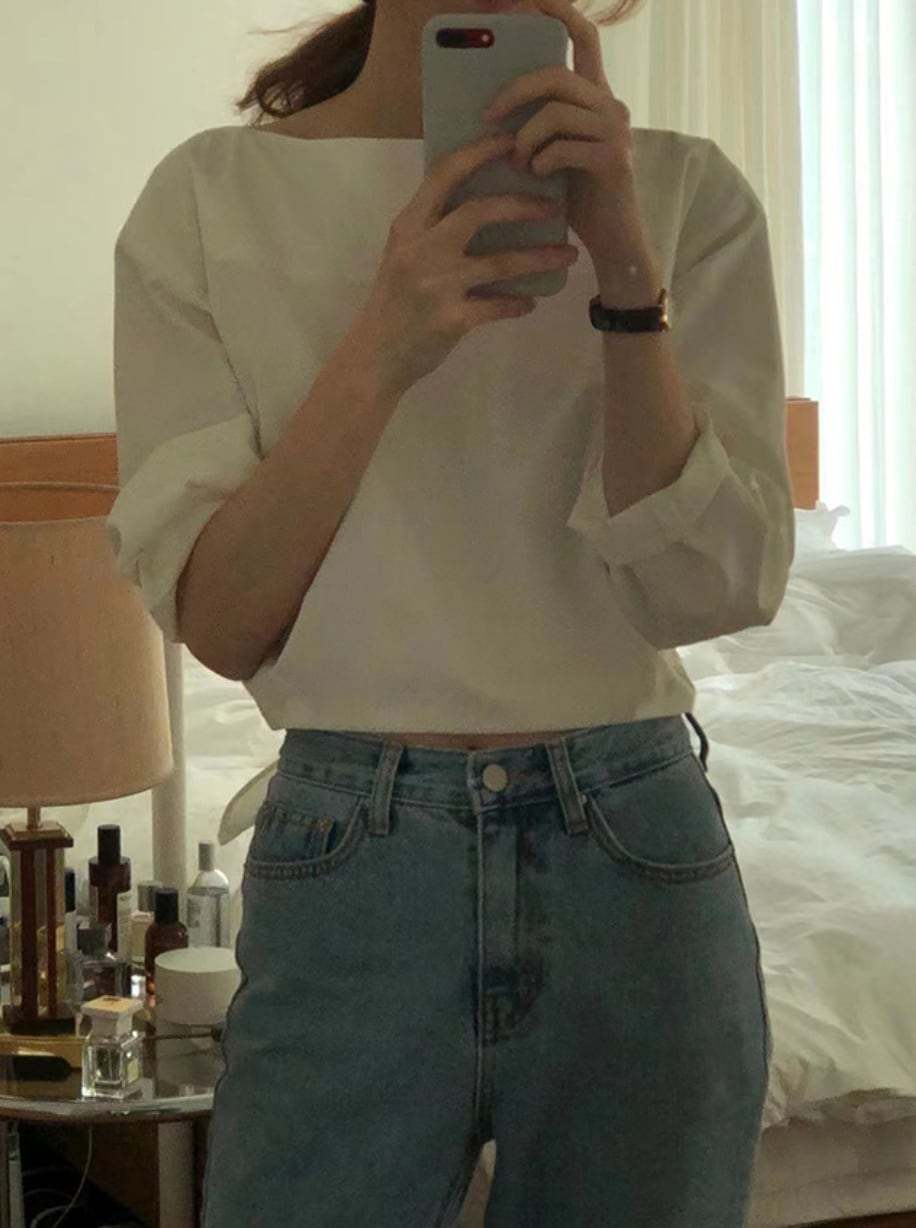 【動画あり】バックリボンラウンドネックブラウス　２色展開 - select store mirror me【動画あり】バックリボンラウンドネックブラウス　２色展開191451933mirror meselect store mirror me191451933ホワイト