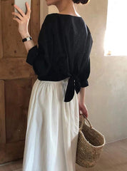 【動画あり】バックリボンラウンドネックブラウス　２色展開 - select store mirror me【動画あり】バックリボンラウンドネックブラウス　２色展開191451933mirror meselect store mirror me191451933ホワイト