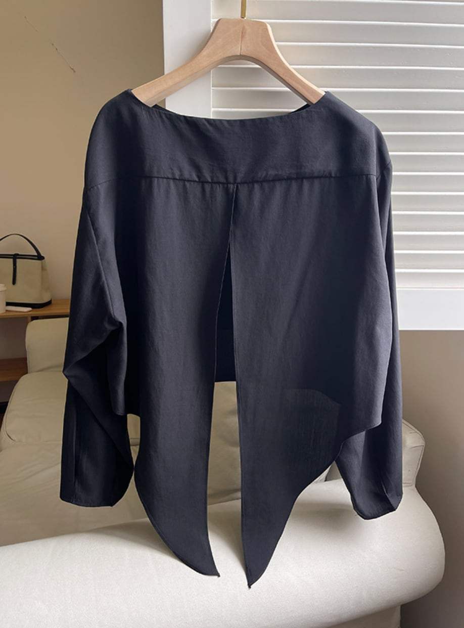 【動画あり】バックリボンラウンドネックブラウス　２色展開 - select store mirror me【動画あり】バックリボンラウンドネックブラウス　２色展開191451933mirror meselect store mirror me191451933ホワイト