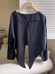 【動画あり】バックリボンラウンドネックブラウス　２色展開 - select store mirror me【動画あり】バックリボンラウンドネックブラウス　２色展開191451933mirror meselect store mirror me191451933ホワイト