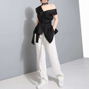 アシンメトリーオフショルトップス　２色展開 - select store mirror meアシンメトリーオフショルトップス　２色展開194553704mirror meselect store mirror me194553704ブラック