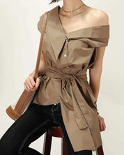 アシンメトリーオフショルトップス　２色展開 - select store mirror meアシンメトリーオフショルトップス　２色展開194553704mirror meselect store mirror me194553704ブラック