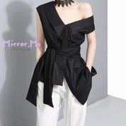 アシンメトリーオフショルトップス　２色展開 - select store mirror meアシンメトリーオフショルトップス　２色展開194553704mirror meselect store mirror me194553704ブラック