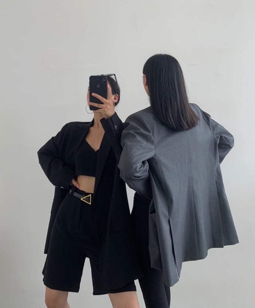 【動画あり】トライアングル金具ポイントジャケット　２色展開 - select store mirror me【動画あり】トライアングル金具ポイントジャケット　２色展開194869270mirror meselect store mirror me194869270S