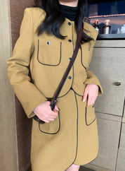 ラインノーカラーデザインミニスカートセットアップ　２色展開 - select store mirror meラインノーカラーデザインミニスカートセットアップ　２色展開198177124mirror meselect store mirror me198177124カーキS