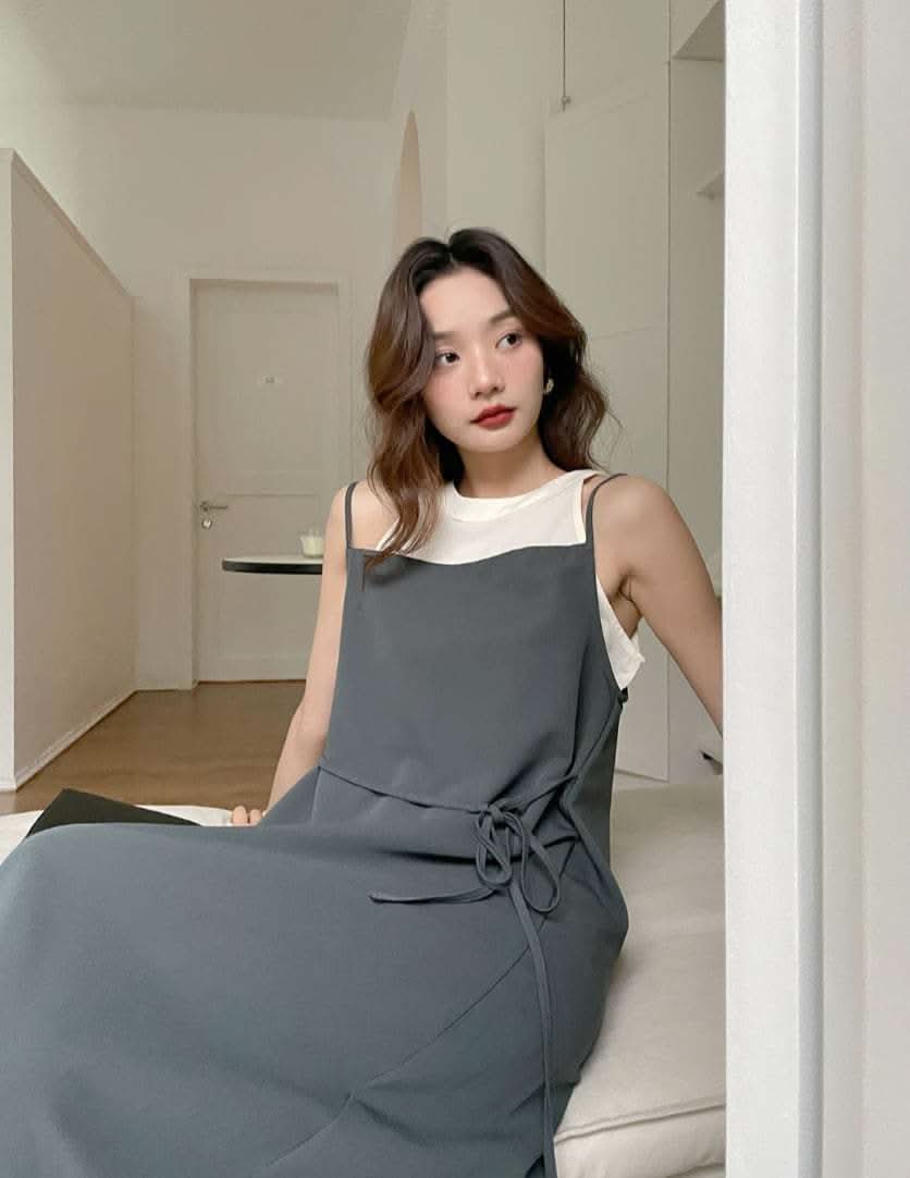 【動画あり】ダブル重ね着風デザインワンピース　２色展開 - select store mirror me【動画あり】ダブル重ね着風デザインワンピース　２色展開198660514mirror meselect store mirror me198660514くすみパープルS